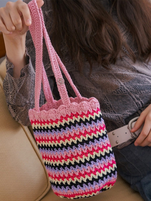 Mixed Pattern Bag (Pink)