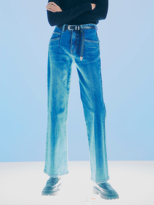 Signature Slim Bootscut Denim Pants  Blue (KE3821M53P)