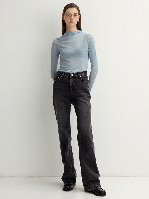 wool lettuce-edge top (sky blue)