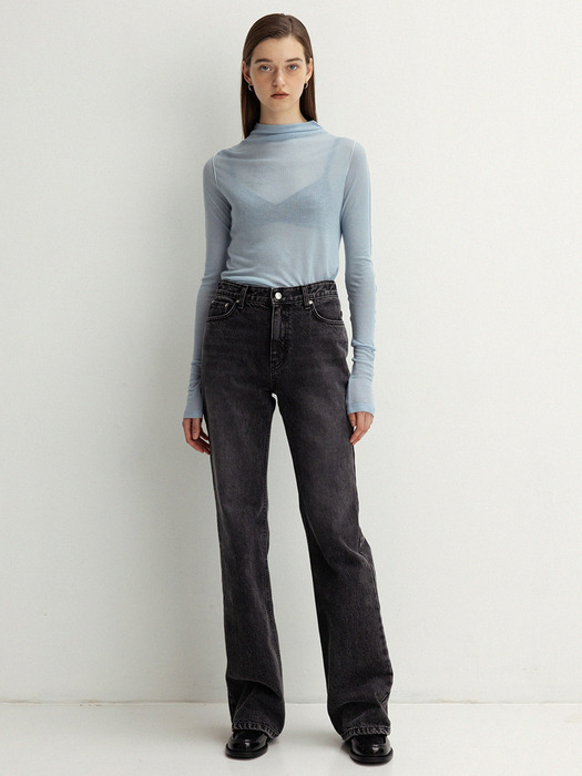 wool lettuce-edge top (sky blue)