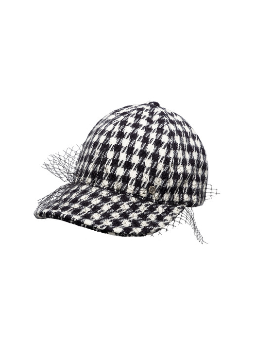 Lace Point Wire Cap - Hounds tooth