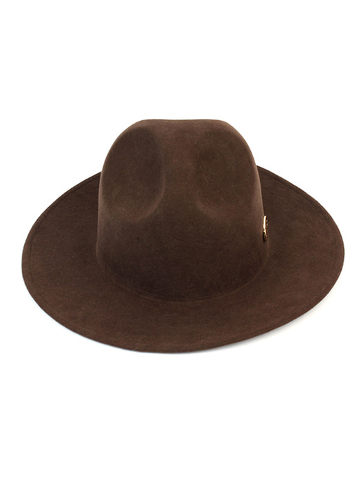 Y Brown Wool Fedora 울페도라