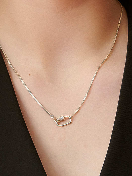 Special Link Silver Necklace In470 [Silver]