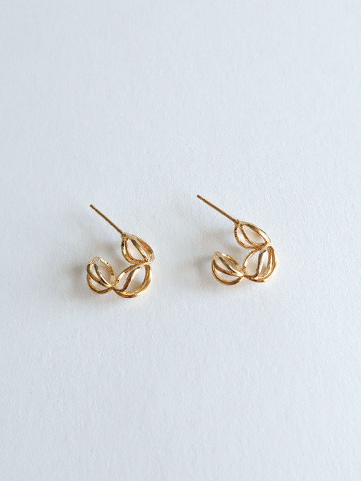Autumn bean earring [silver/gold]