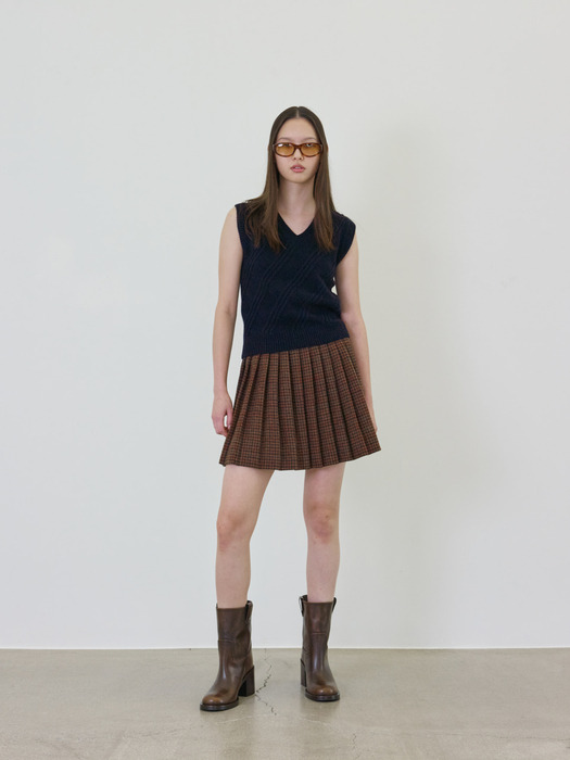 Regents Classic Check Wool Mini Skirt