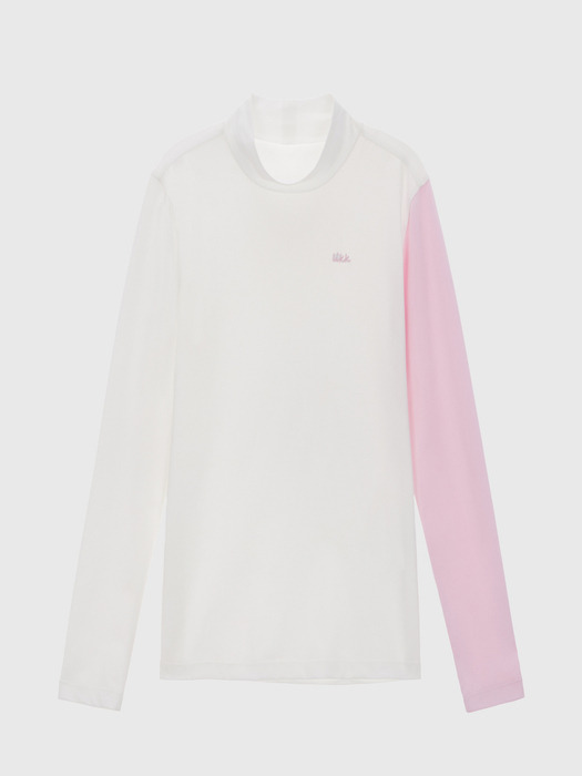 컬러 블록 목업 티셔츠(핑크)_L4A1-TS03C