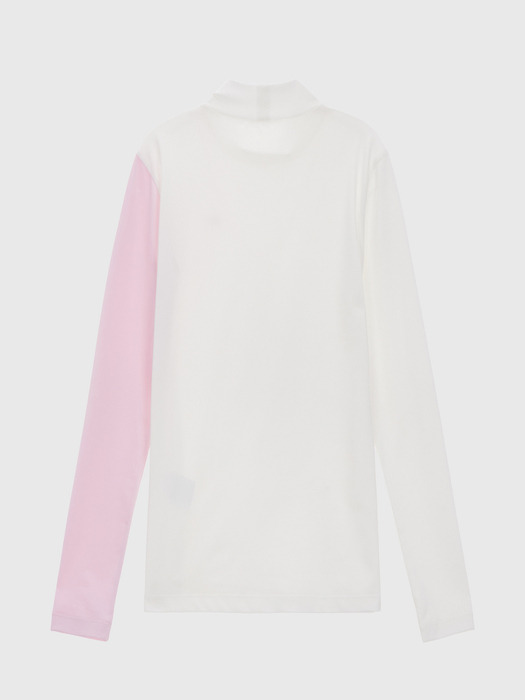 컬러 블록 목업 티셔츠(핑크)_L4A1-TS03C