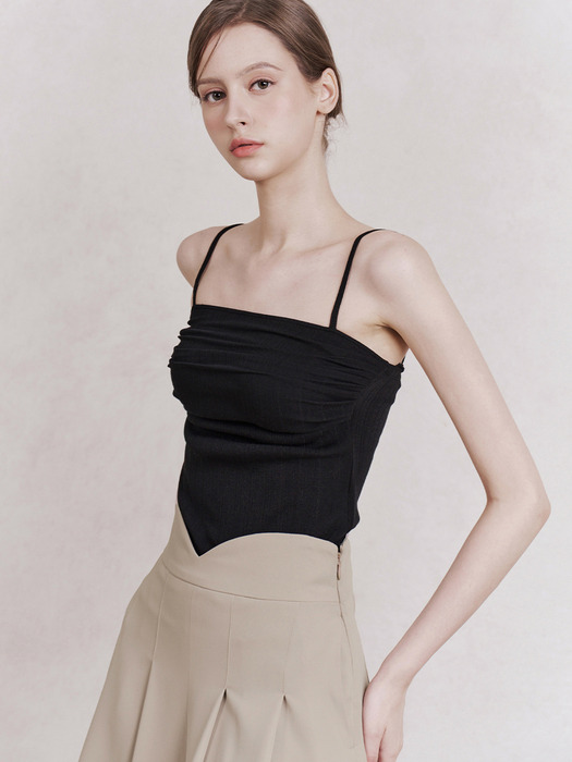 Joy Sleeveless Top (White/Beige/Pink/Skyblue/Brown/Burgandy/Black)