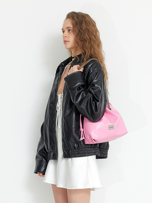 CH. MINI TRAWSTRING BAG, PINK