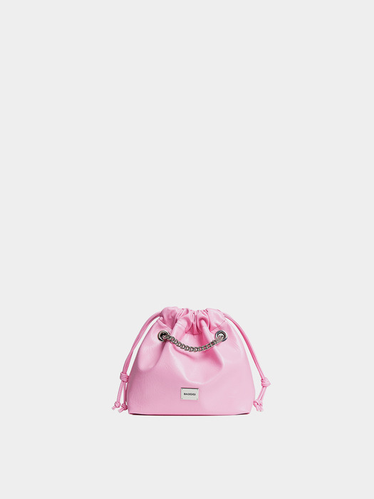 CH. MINI TRAWSTRING BAG, PINK