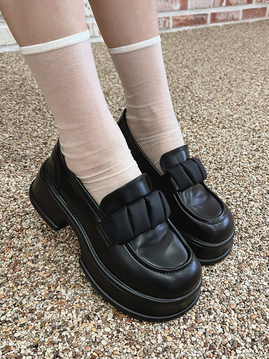 Zoe 플랫폼 로퍼 5cm -SA9059BK