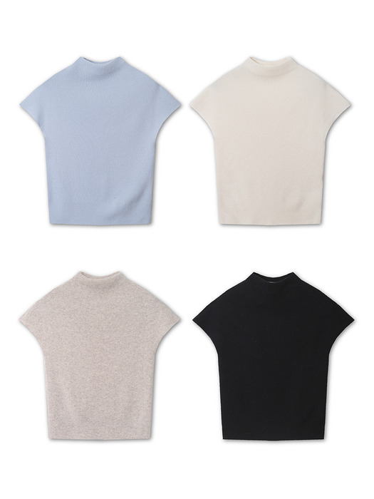 Cashmere Half Neck Knit Top - 4Colors