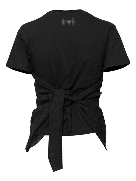 Bustier Layered T-Shirt (FL-122_Black&Black)