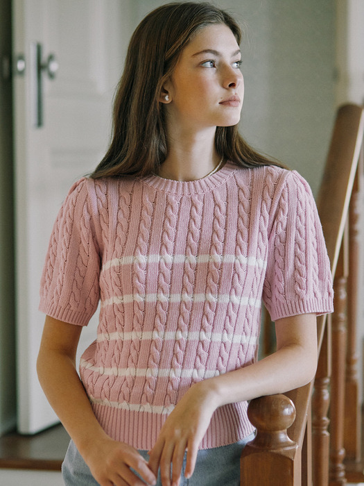 Marina Stripe Knit - Pink