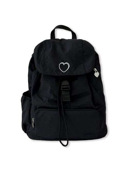 signature heart backpack (black)