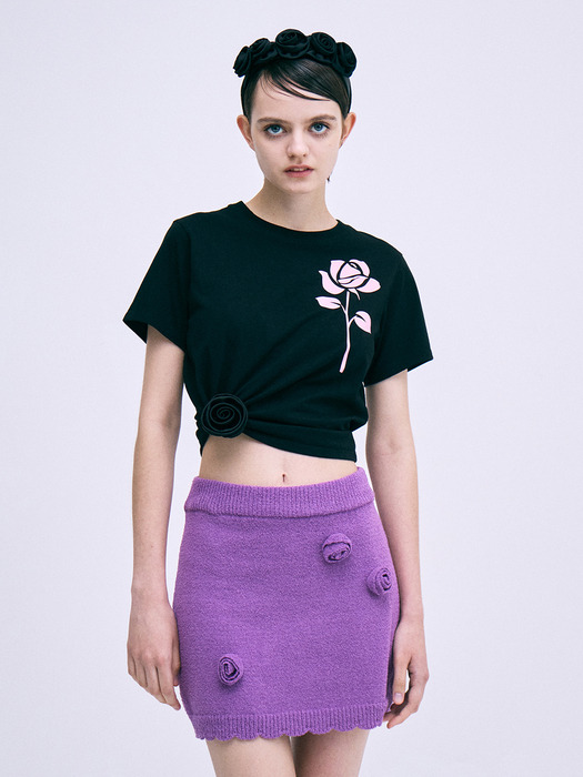 COTTON MINI SKIRT ROSE_PURPLE