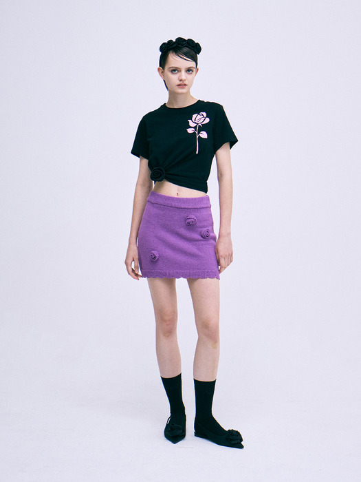 COTTON MINI SKIRT ROSE_PURPLE