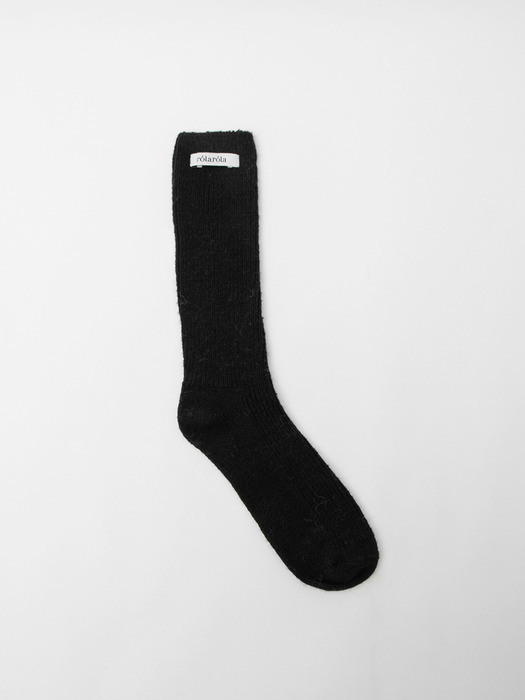 WOOL LONG SOCKS BLACK