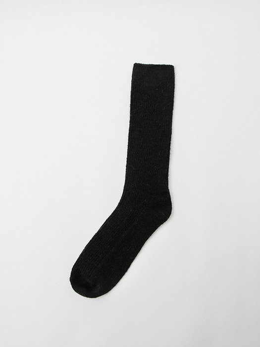 WOOL LONG SOCKS BLACK