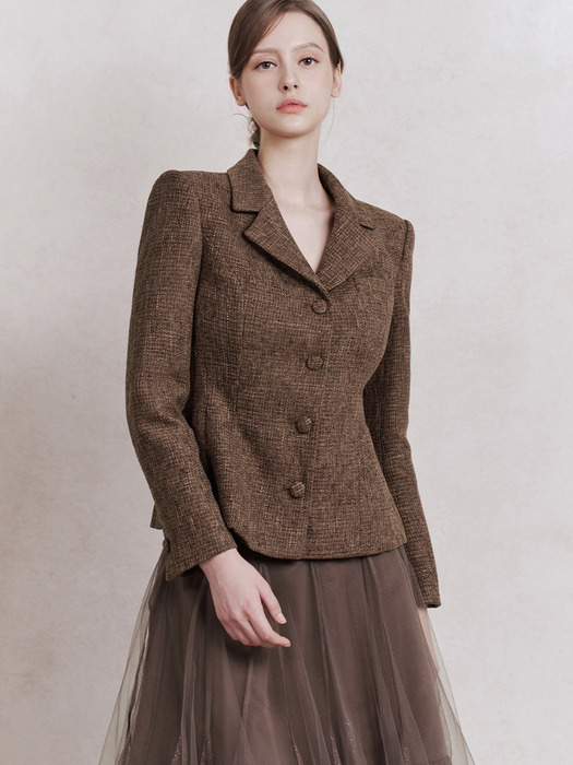 Lisa Tweed Jacket (Brown)