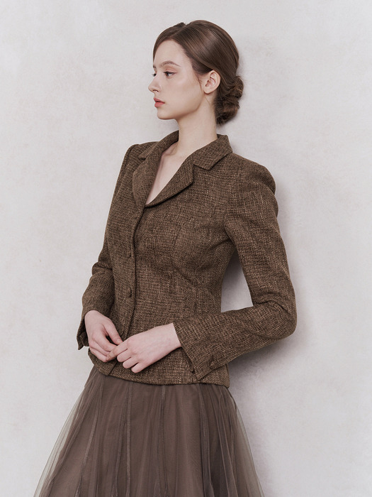 Lisa Tweed Jacket (Brown)