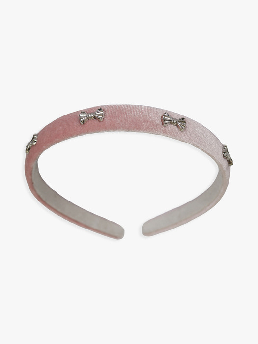 CLARA VELVET HAIRBAND_PINK