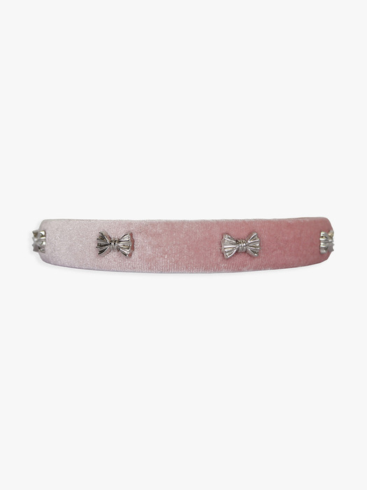 CLARA VELVET HAIRBAND_PINK