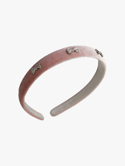 CLARA VELVET HAIRBAND_PINK