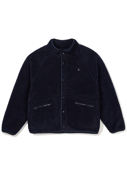 [24FW clove] Logo Fleece Jacket_Men (Navy)