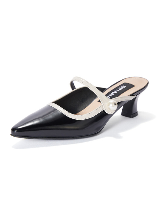 Diana Mule_Cream+Black