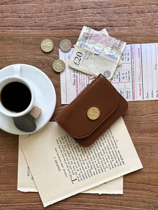 Ecrin card wallet - Caramel