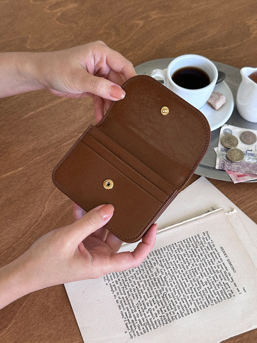 Ecrin card wallet - Caramel