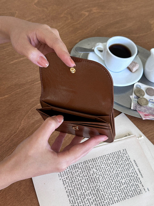 Ecrin card wallet - Caramel