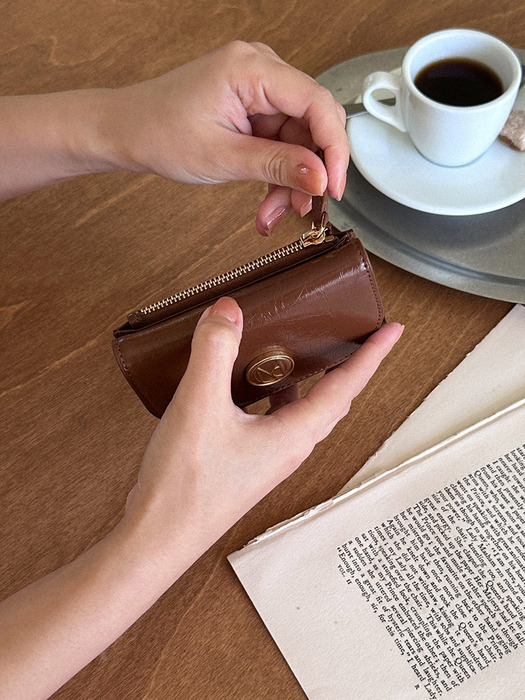 Ecrin card wallet - Caramel