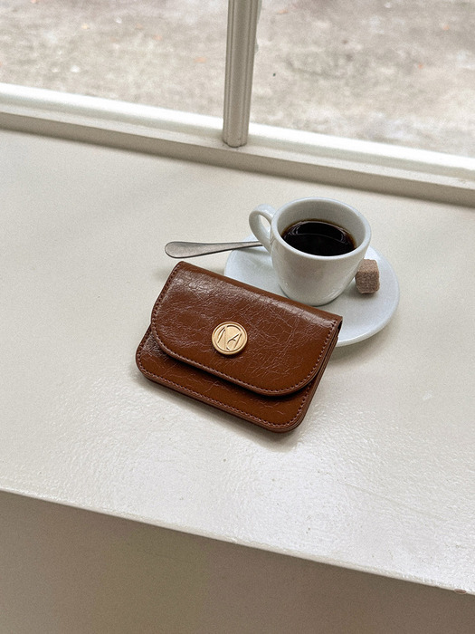 Ecrin card wallet - Caramel