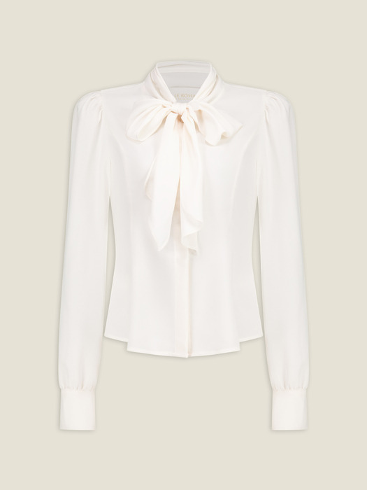 24FW_Ribbon-tie Blouse(LL) / Ivory(4color)