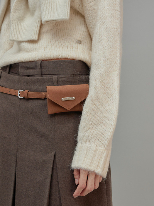 Suede Belt Bag Beige