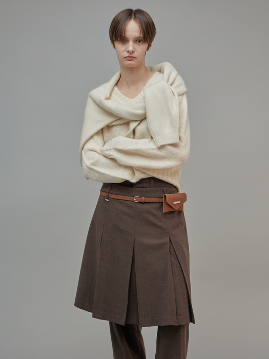 Suede Belt Bag Beige