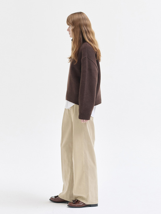 24WN relax-fit turtleneck pullover [CH/BR]