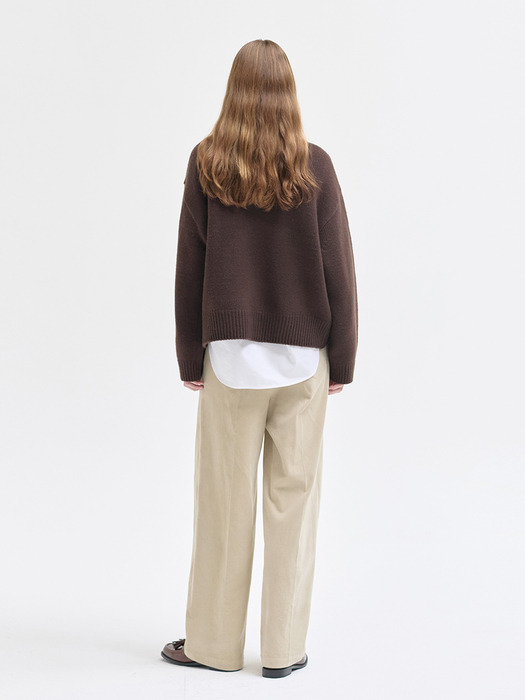 24WN relax-fit turtleneck pullover [CH/BR]