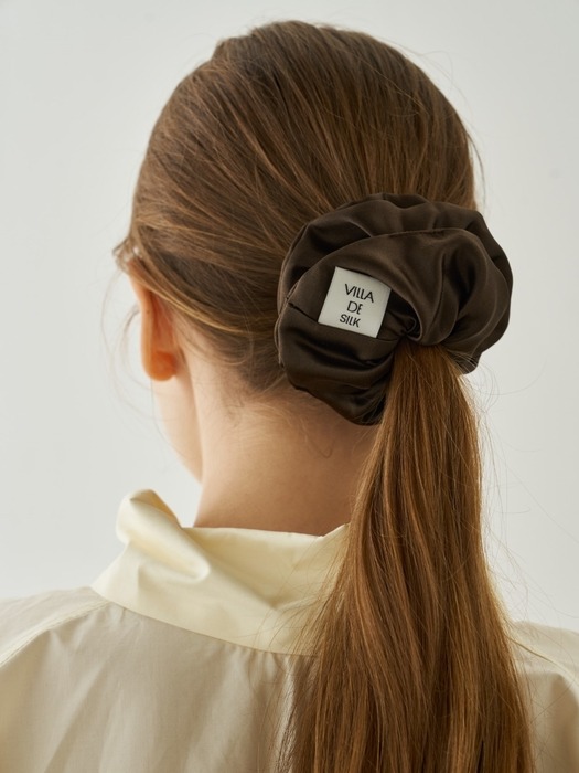 High density 100% silk scrunchie (3colors)