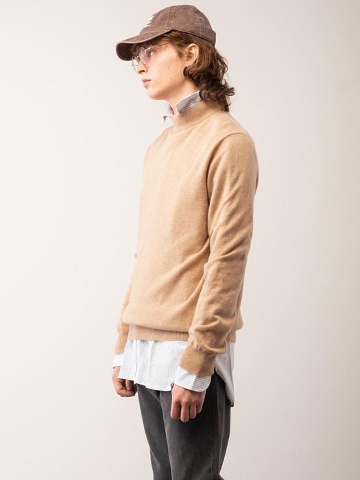 (M) 모크넥 스웨터 Camel