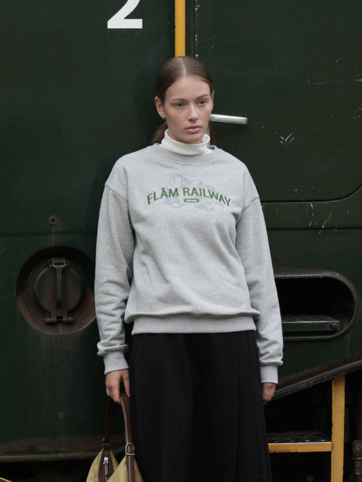 RAILWAY OVER FIT SWEAT SHIRT [GRAY]