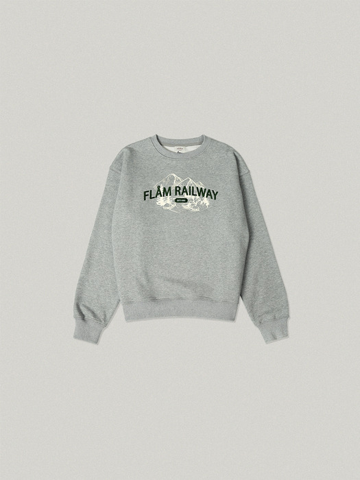 RAILWAY OVER FIT SWEAT SHIRT [GRAY]