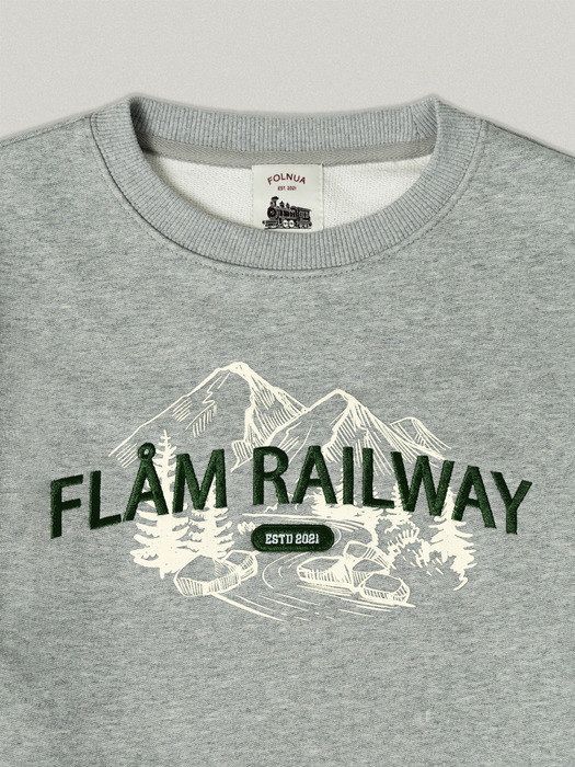 RAILWAY OVER FIT SWEAT SHIRT [GRAY]