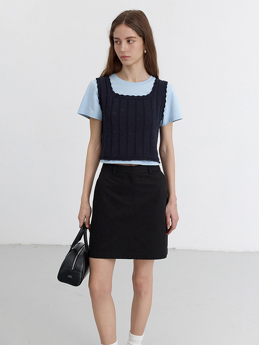 A-LINE MINI SKIRT BLACK_UDSK5B227BK