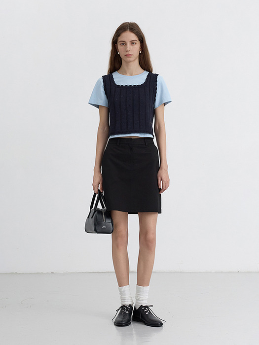 A-LINE MINI SKIRT BLACK_UDSK5B227BK