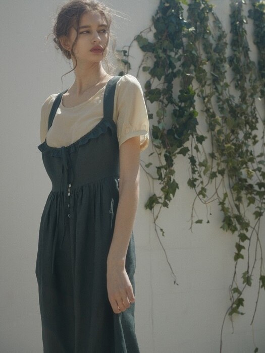 tie-waist linen dress