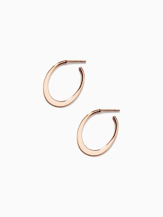 thin oval hoop earring S