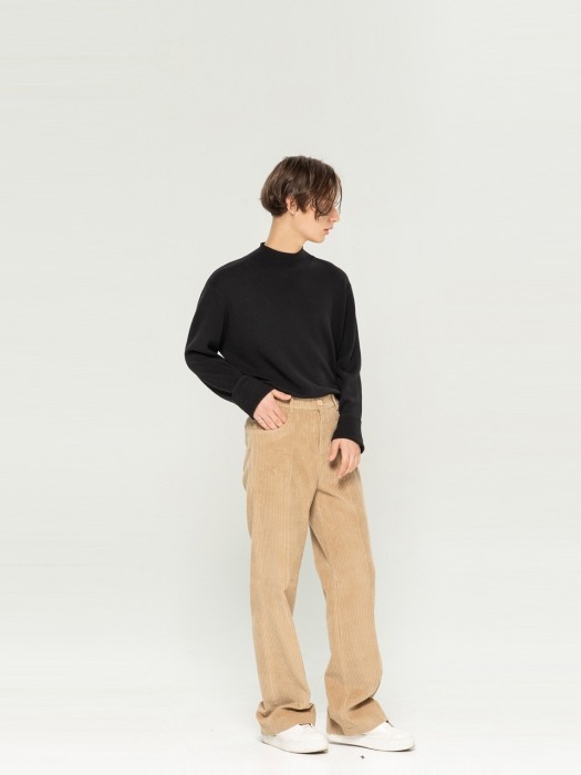 Corduroy Flare Pants [ Sand Beige ]